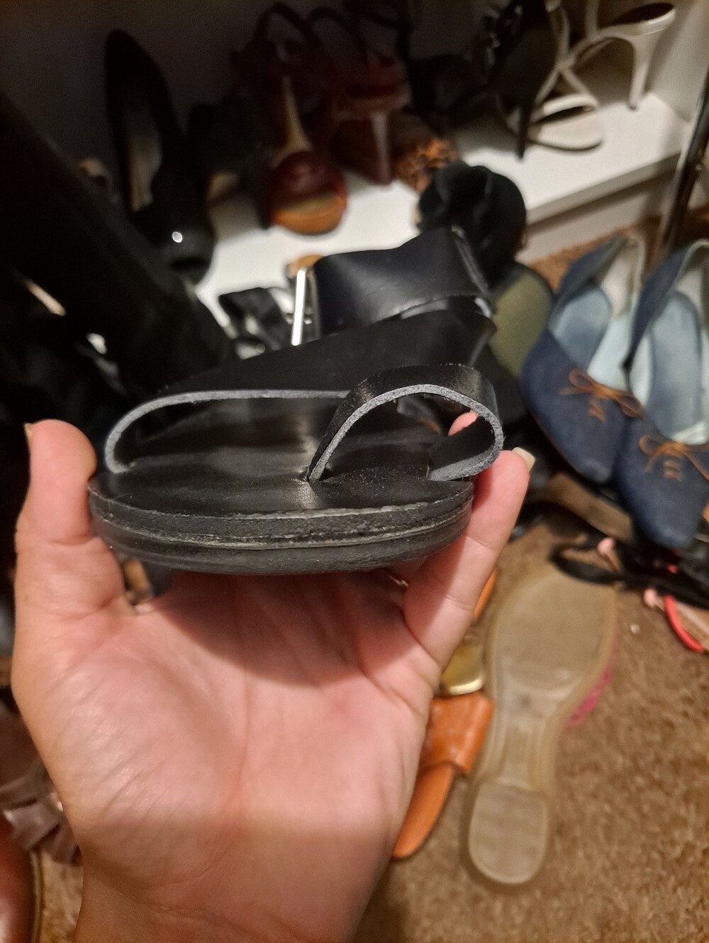 Mossimo Women's Black Leather Crisscross Slingback Sandals - Picture 11 of 16